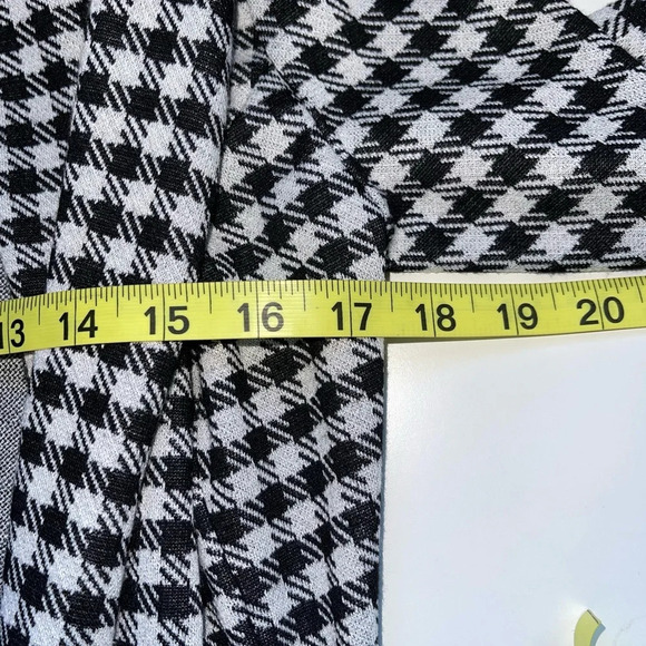 ASOS Long Blazer Black & White Houndstooth Print Preppy Workwear 2 Tall Women’s - Picture 6 of 10